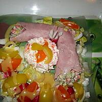 recette assiette      cornet  jambon  macédoine   et la bourrache