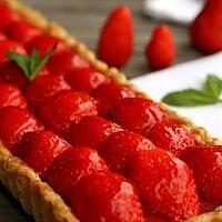 recette Tarte 100% fraises mentholée