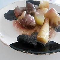 recette Cœurs de canard, pomme de terre et panais