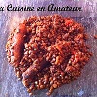 recette Lentilles aux merguez