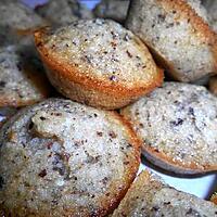 recette Financier noisette poires caramélisés au miel