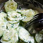 recette Concombre au fromage blanc