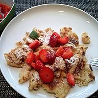 recette Crêpes épaisses aux fraises marinées