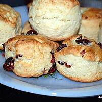 recette scones nature et cranberries