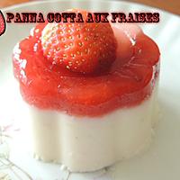 recette PANNA COTTA AUX FRAISES