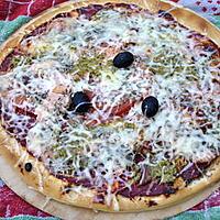 recette Pizza au saumon et Pesto