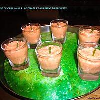 recette MOUSSE DE CABILLAUD À LA TOMATE ET AU PIMENT D'ESPELETTE