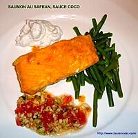 recette SAUMON AU SAFRAN, SAUCE COCO