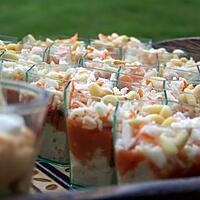 recette Verrine thon, tomates, surimi