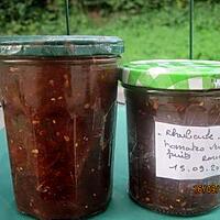 recette Confiture de rhubarbe,tomates vertes,fruits rouges.