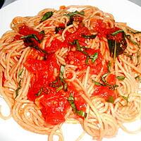 recette SPAGHETTI  AU  BASILIC