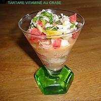 recette TARTARE VITAMINÉ AU CRABE