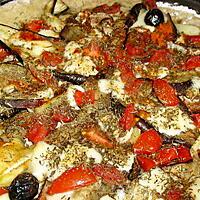 recette Pizza aubergines/ Mozarella