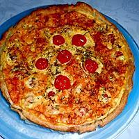 recette TARTE  AUX  TOMATES  CERISES ET BROCCIU