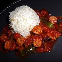 recette Chipolatas à la basquaise