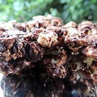 recette Palets de pop corn chocolat