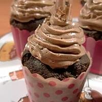 recette CUPCAKE AU CHOCOLAT CREME AU NUTELLA