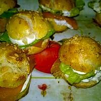 recette mini burger apéro saumon et crème citronnée