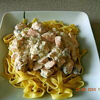 recette Tagliatelles au saumon sauce Boursin