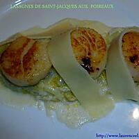 recette LASAGNES DE SAINT-JACQUES AUX POIREAUX