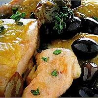 recette Poulet aux olives "Taggiasche"