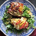recette assiette    asperges fromage oeufs  en gratin et pain asperge tomates