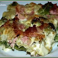 recette Lasagne vertes au brocolis/jambon de poulet light