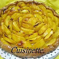 recette Tarte aux pêches jaunes nature.