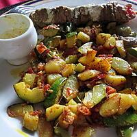 recette poelée de  p de terre et courgettes au curry de la popotte coup de coeur de maman