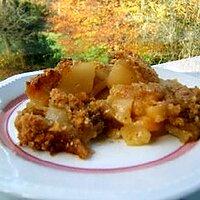 recette Crumble ,pommes , poires et réglisse