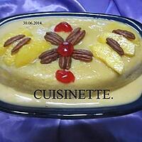 recette Gâteau aux brugnons à la crème. micro-ondes.