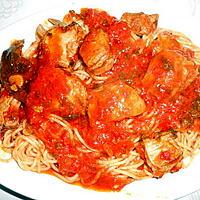 recette SAUCE A L'AGNEAU ET SPAGHETTI