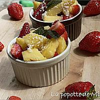 recette Salade de fraises à l'ananas