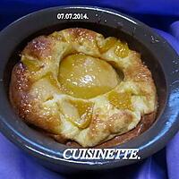 recette Petits clafoutis aux pêches de sirop.