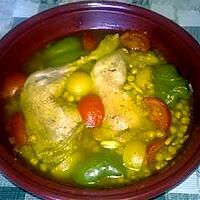 recette tajine aux poulets et pois chiches (pour 2 personnes)