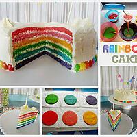 recette Rainbow Cake (génoise et crème au beurre vanillée)