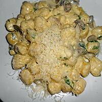 recette GNOCCHI CREME CHAMPIGNONS