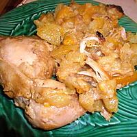 recette POULET LAHLO et sa compotée de pommes de terre