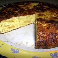 recette TORTILLA DE  POMMES DE TERRE ET OIGNONS