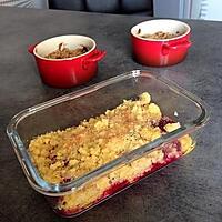 recette Crumble framboise et noix de coco