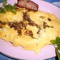 recette Omelette petits oignons et lardons