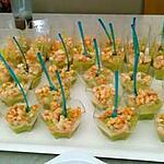 recette verrines avocat crevettes