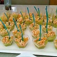 recette verrines avocat crevettes