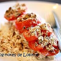 recette Saumon aux tomates en croûte de parmesan