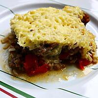 recette Gratin de poivrons farcis ( restes )