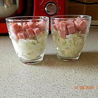 recette Verrine concombre, kiri et jambon