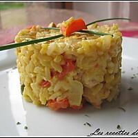 recette Risotto safrané au poulet et aux poivrons rouges