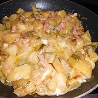 recette POMMES DE TERRE COURGETTES EN TARTIFLETTE DE CAMEMBERT