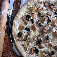 recette Pizza Poulet Champignons Crème Fraîche