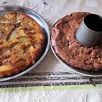 recette gateau  chocolat et gateau poires